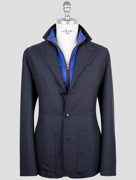 Kiton Dark Blue Cashmere Pa Coat