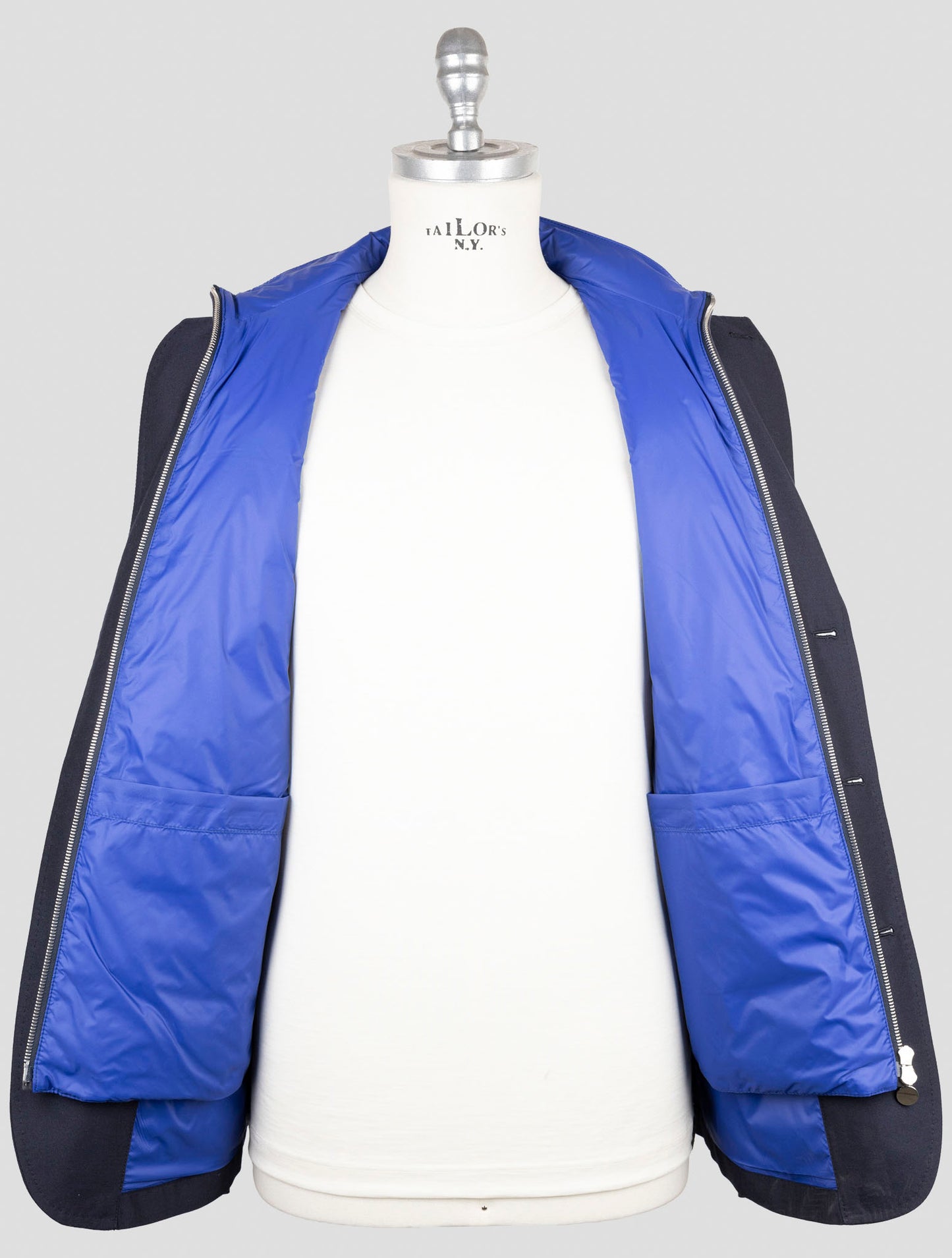 Kiton Dark Blue Cashmere Pa Coat