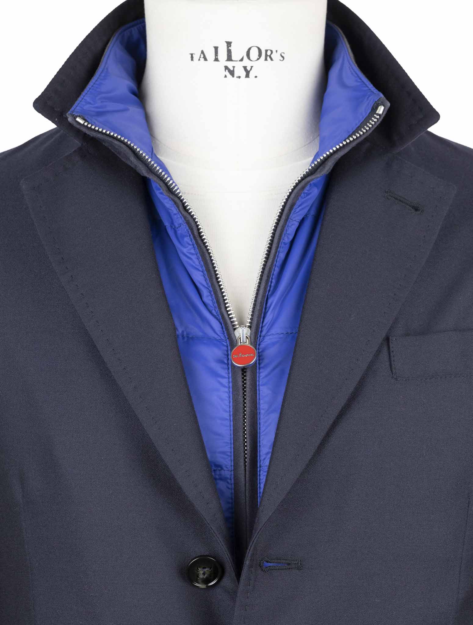 Kiton Dark Blue Cashmere Pa Coat