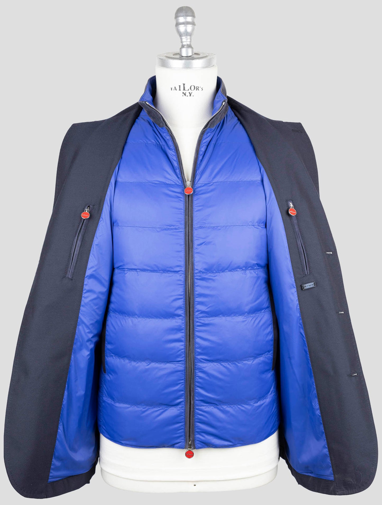 Kiton Dark Blue Cashmere Pa Coat