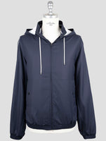 Kiton Dark Blue Fleece Wool Pa Coat