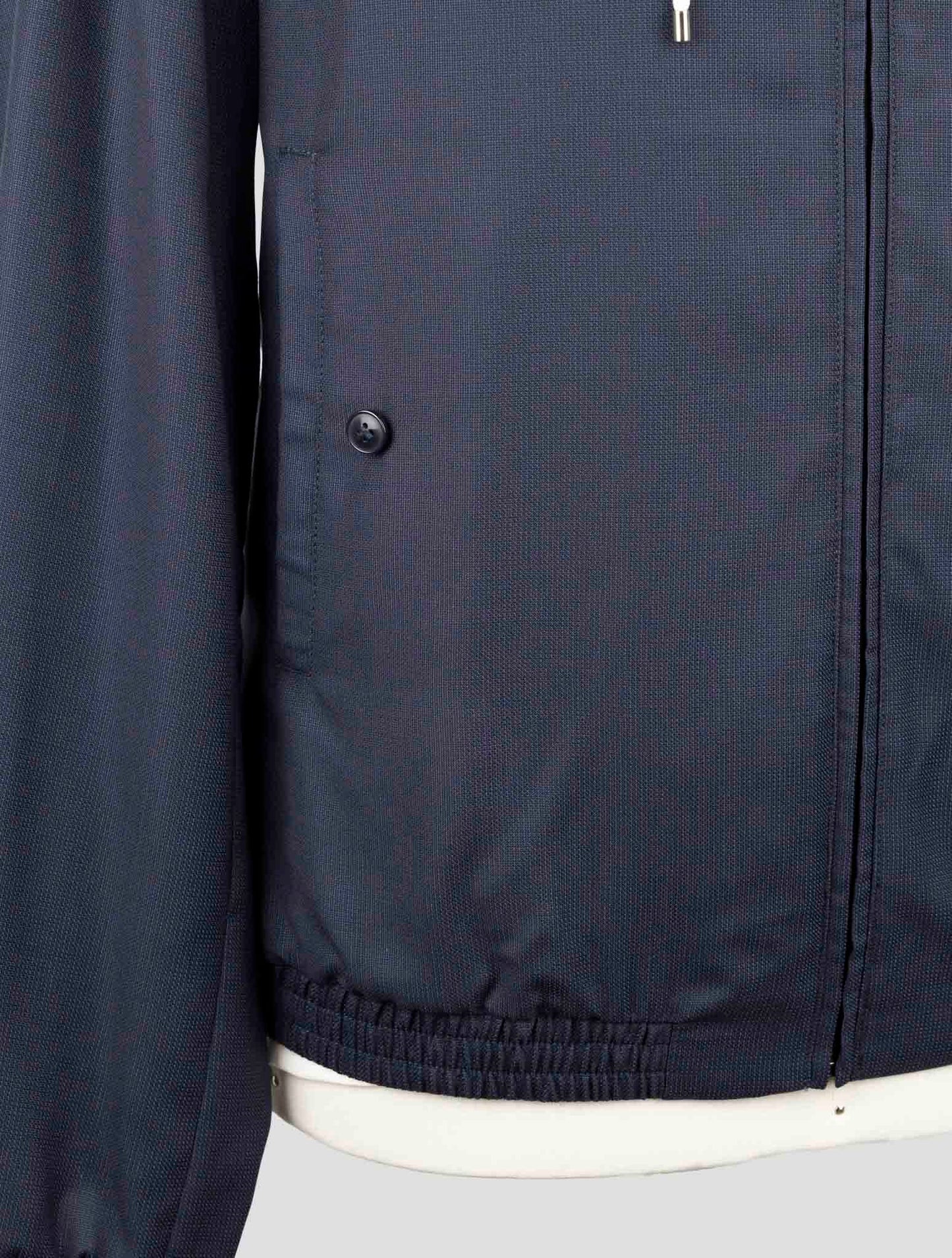 Kiton Dark Blue Fleece Wool Pa Coat