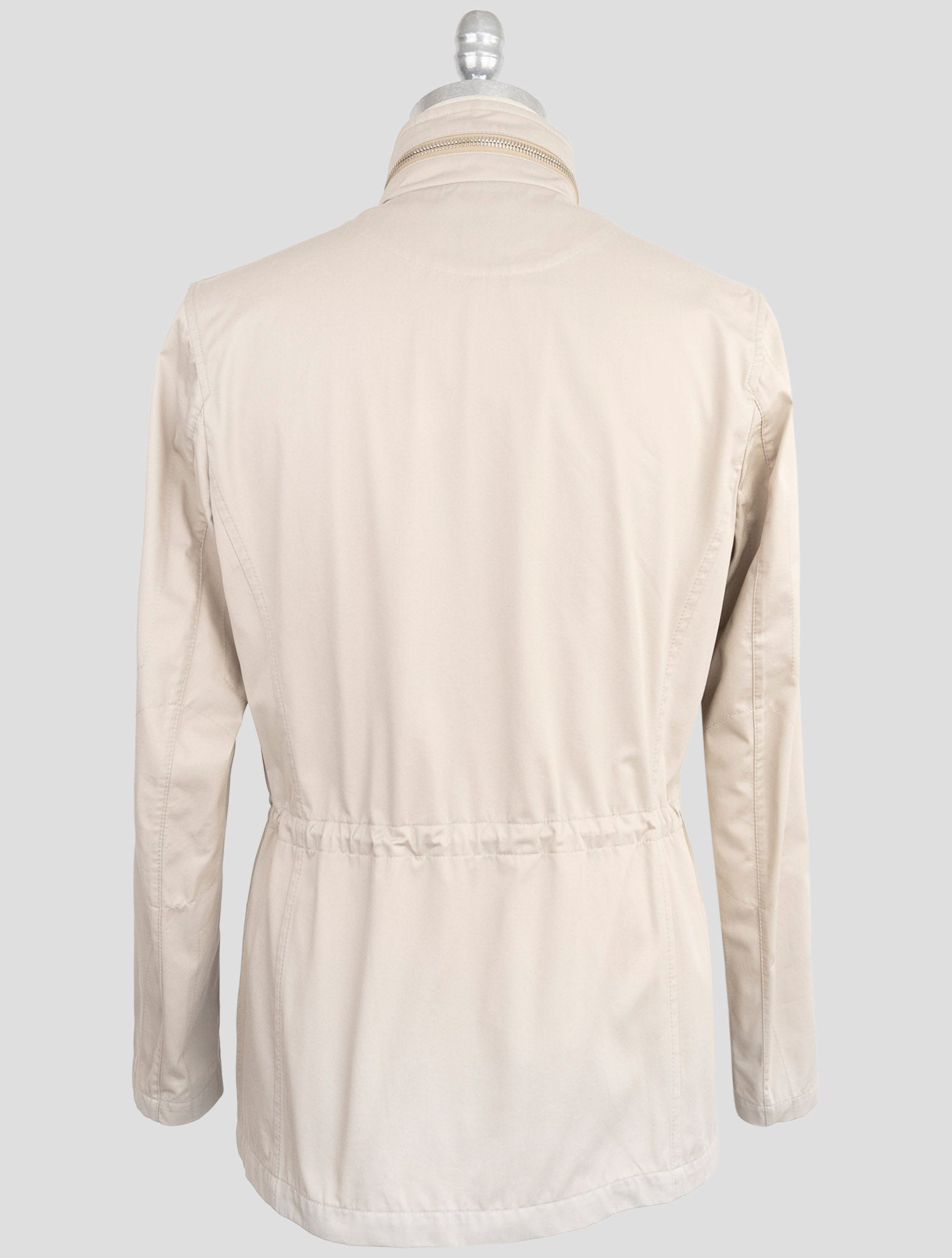 Kiton Beige Cotton Ea Coat