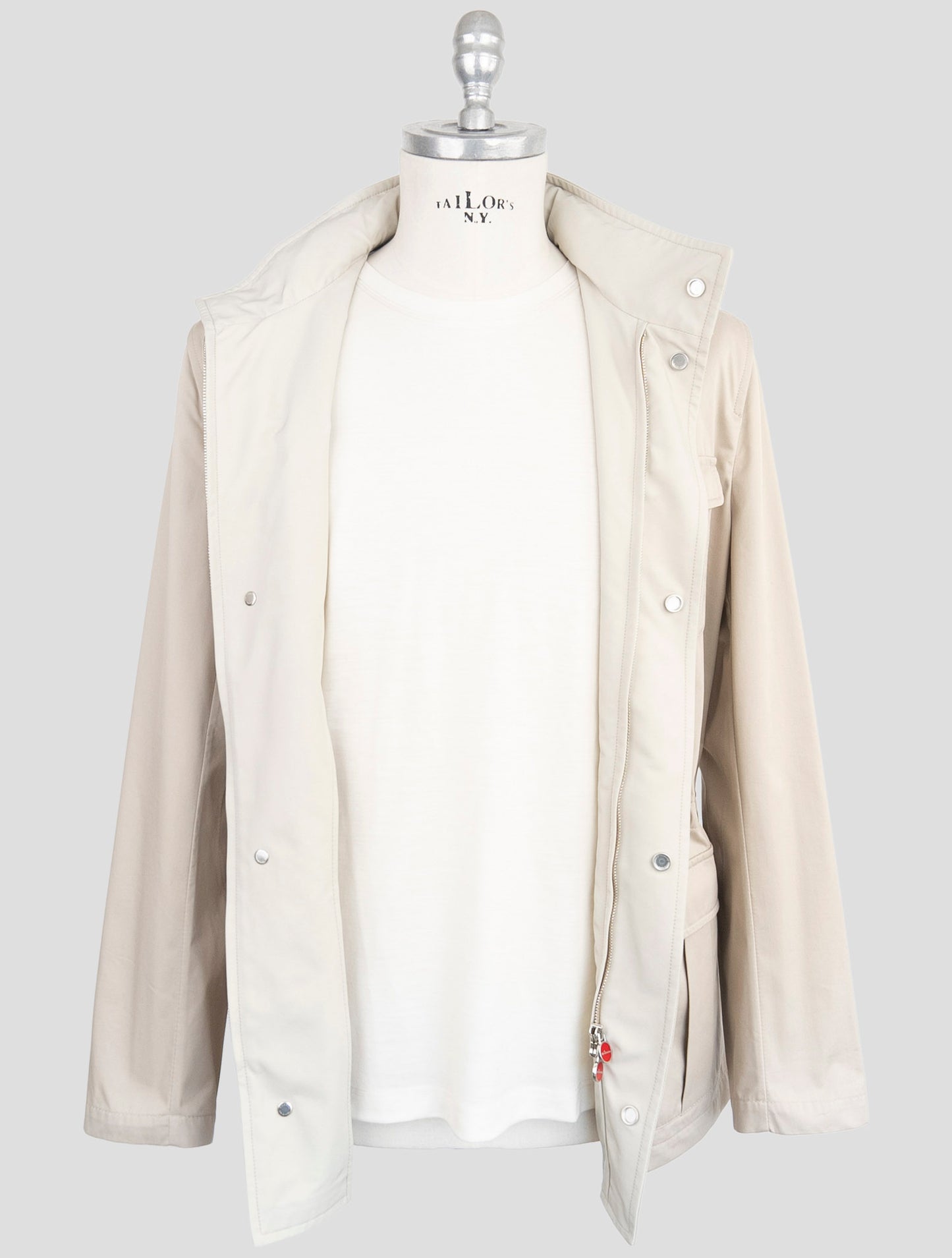 Kiton Beige Cotton Ea Coat