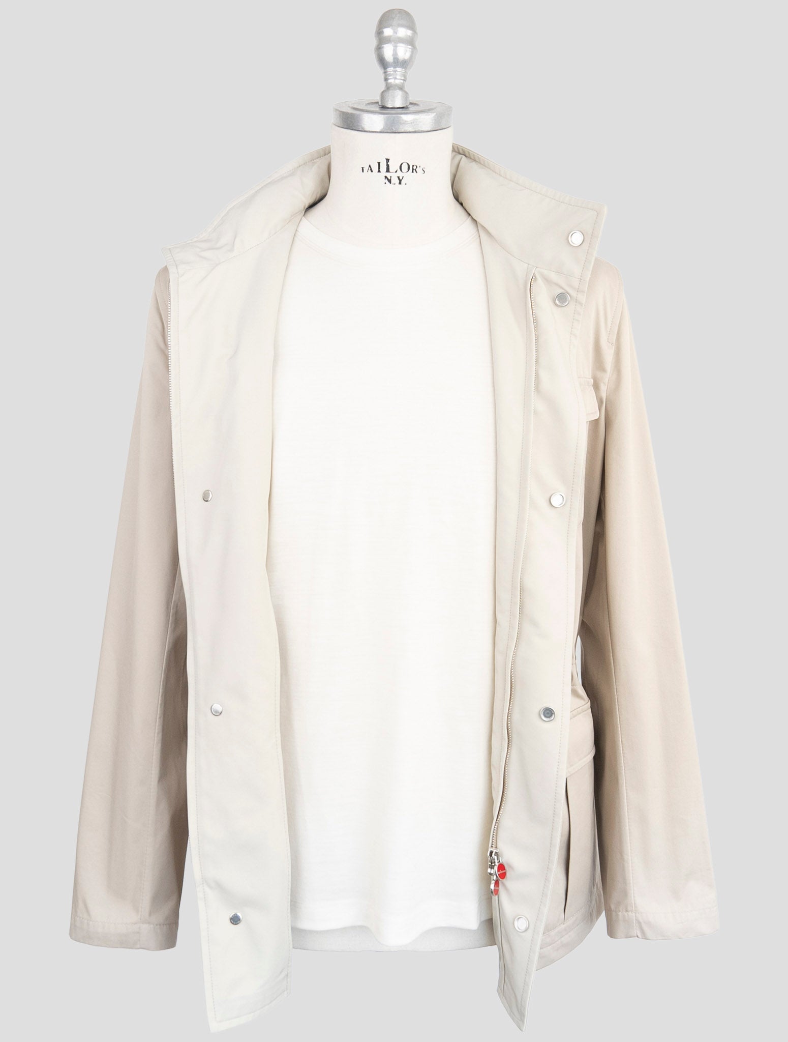 Kiton Beige Cotton Ea Coat