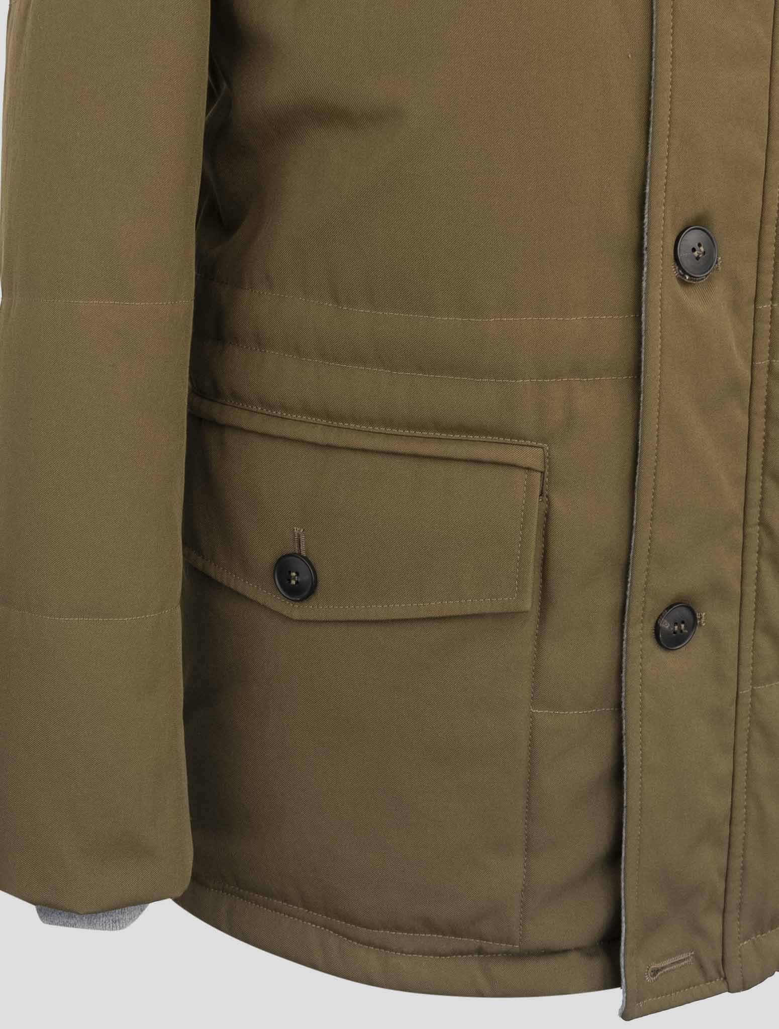 Kiton Green Pl Cotton Coat