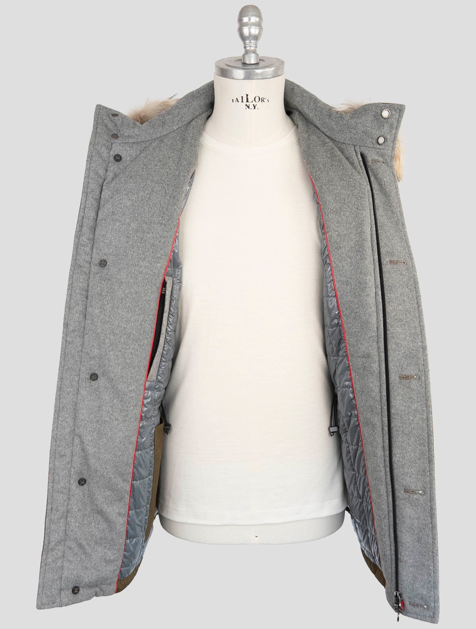 Kiton Green Pl Cotton Coat