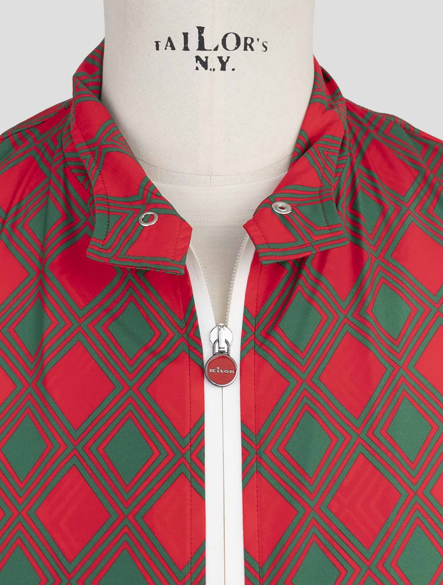 Kiton Red Green Pl Coat