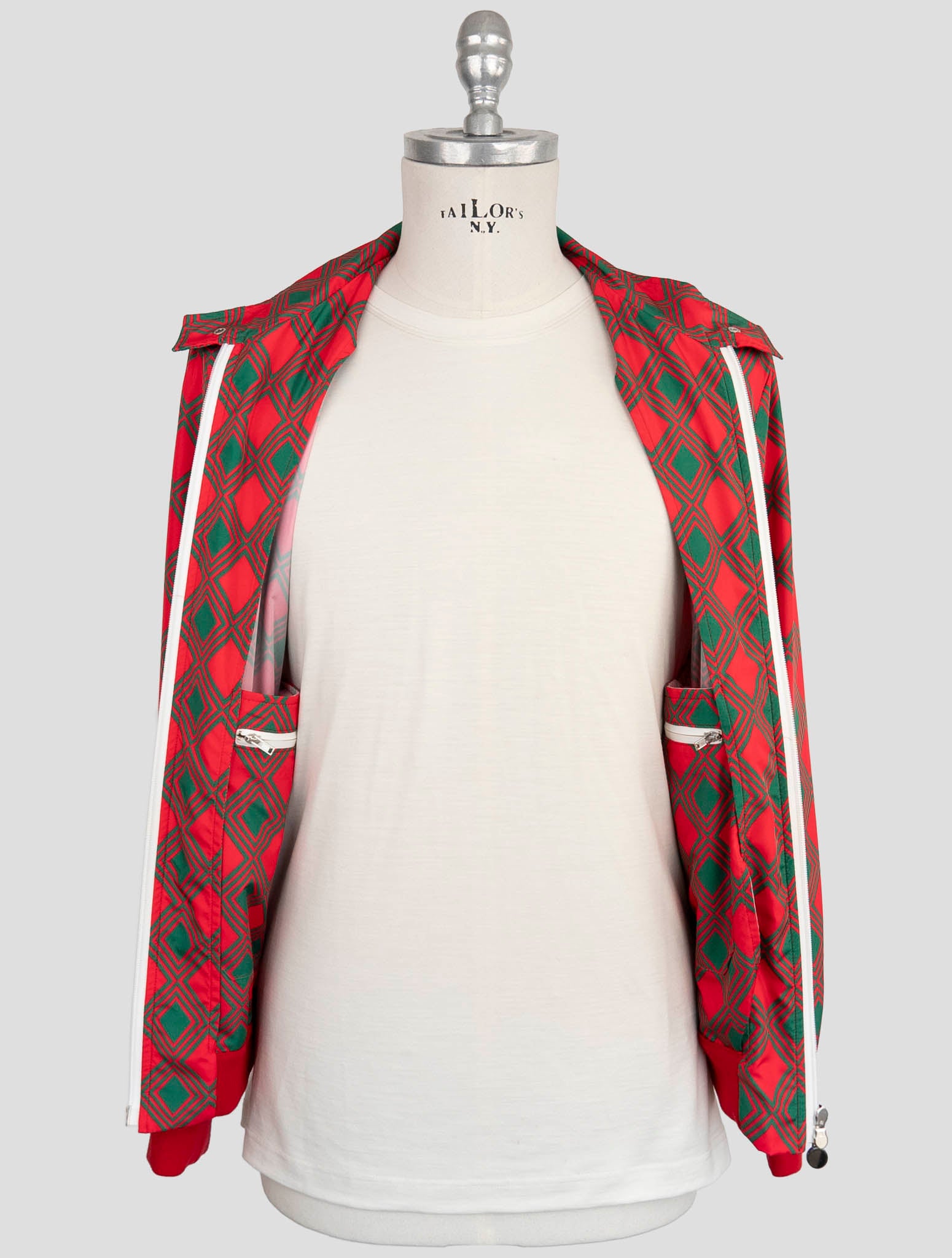 Kiton Red Green Pl Coat
