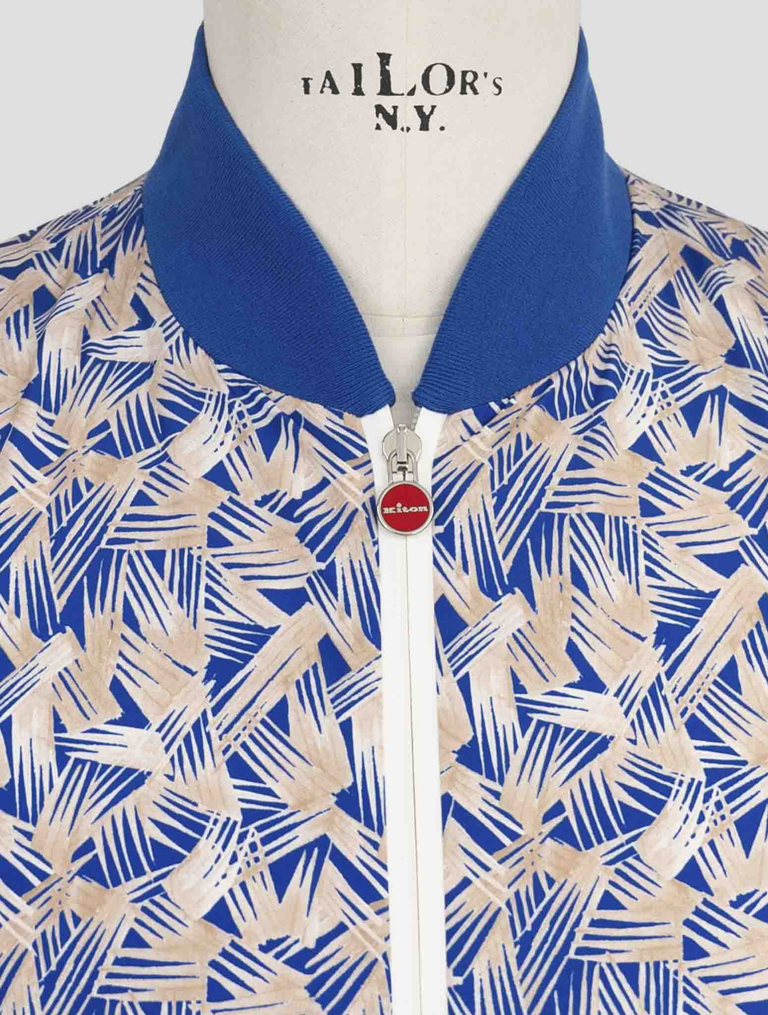 Kiton Blue Beige Pl Coat