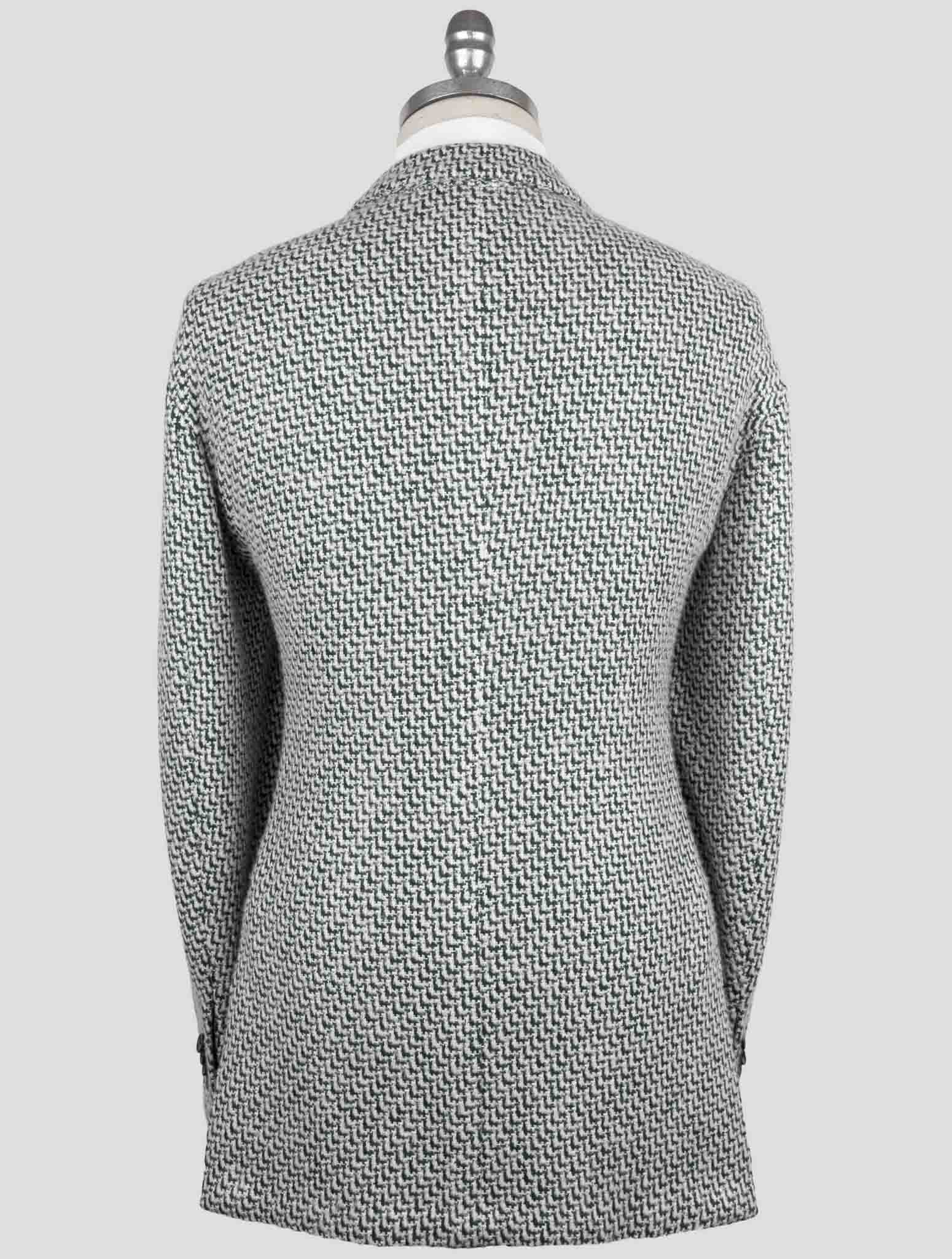 Kiton Green White Cashmere Silk Blazer