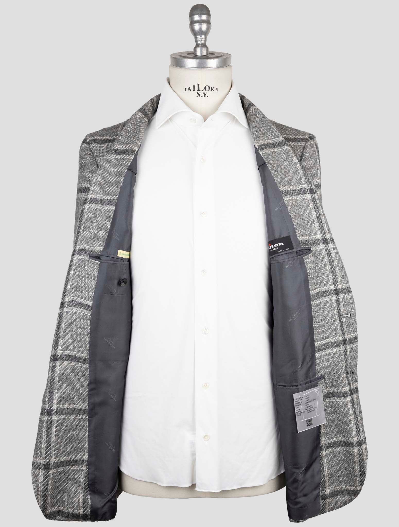 Kiton Gray Cashmere Blazer