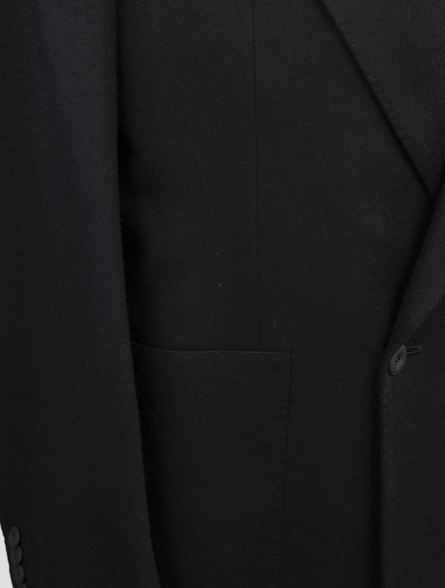 Kiton Knt Black Virgin Wool Blazer