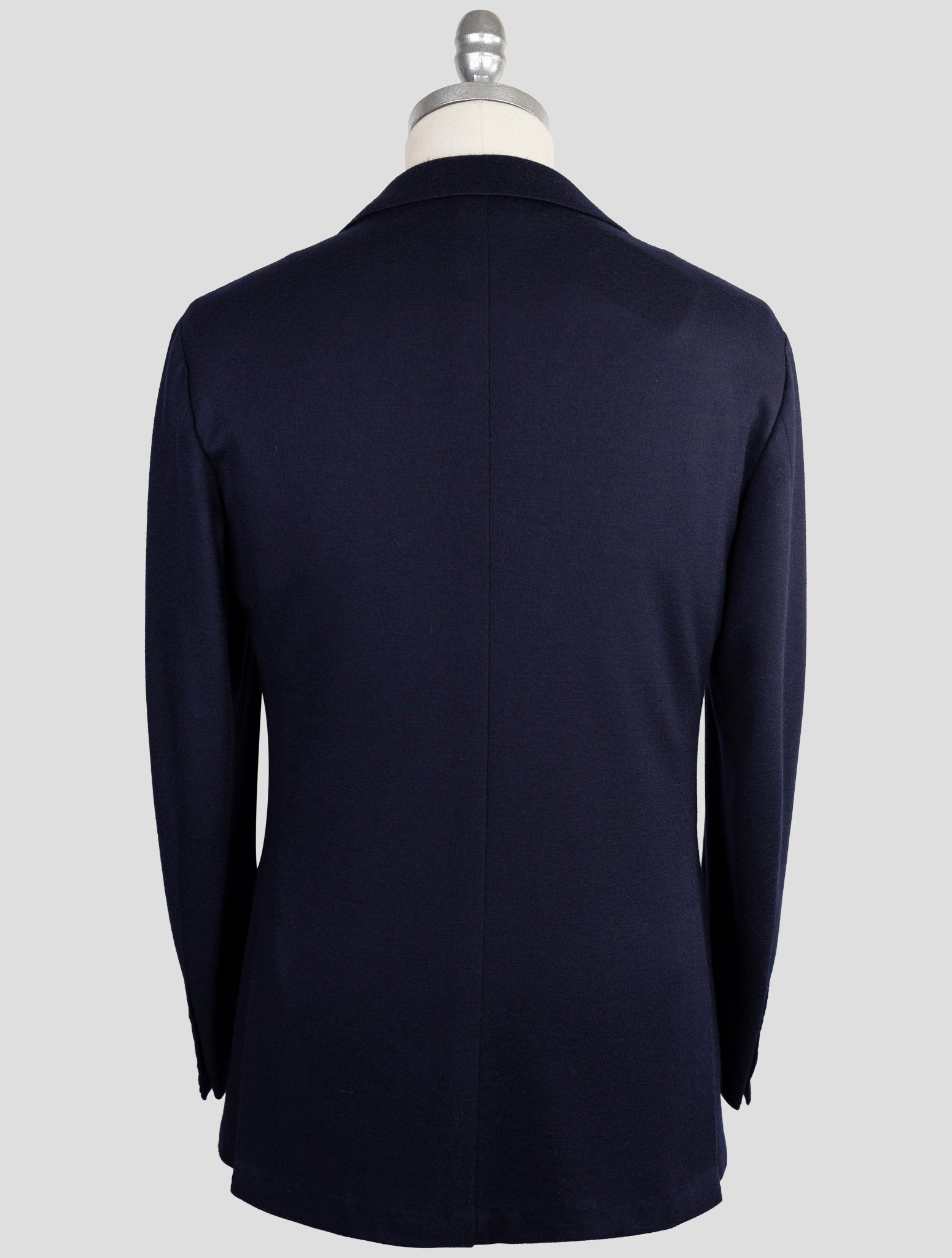 Kiton Knt Blue Virgin Wool Blazer