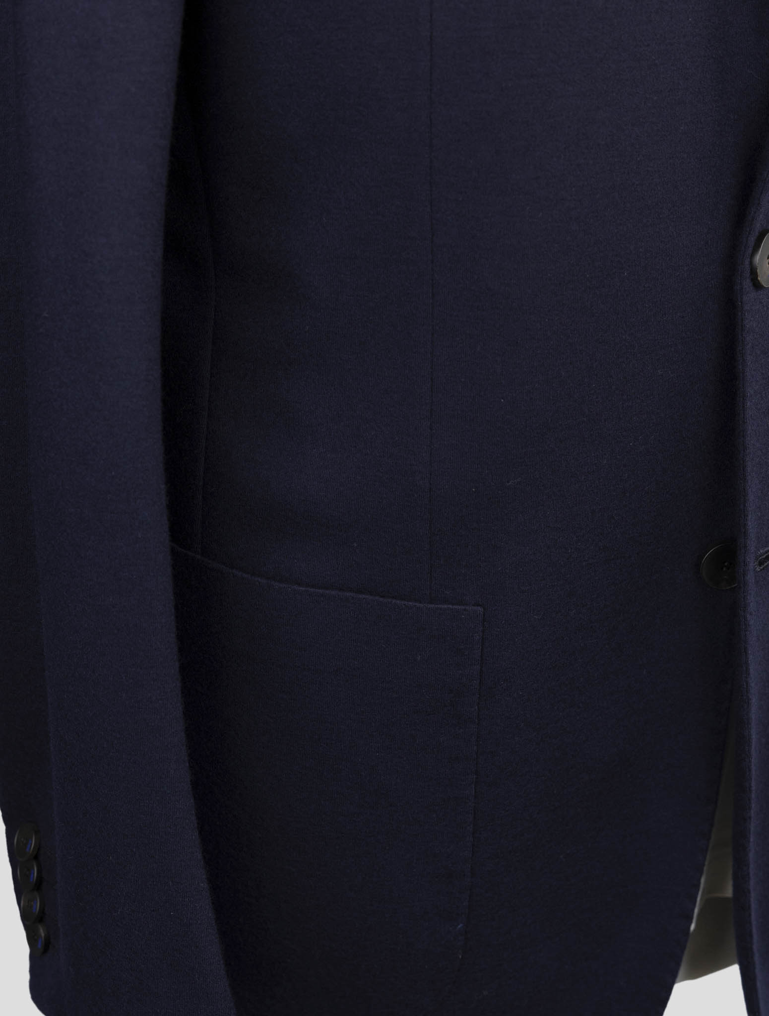 Kiton Knt Blue Virgin Wool Blazer