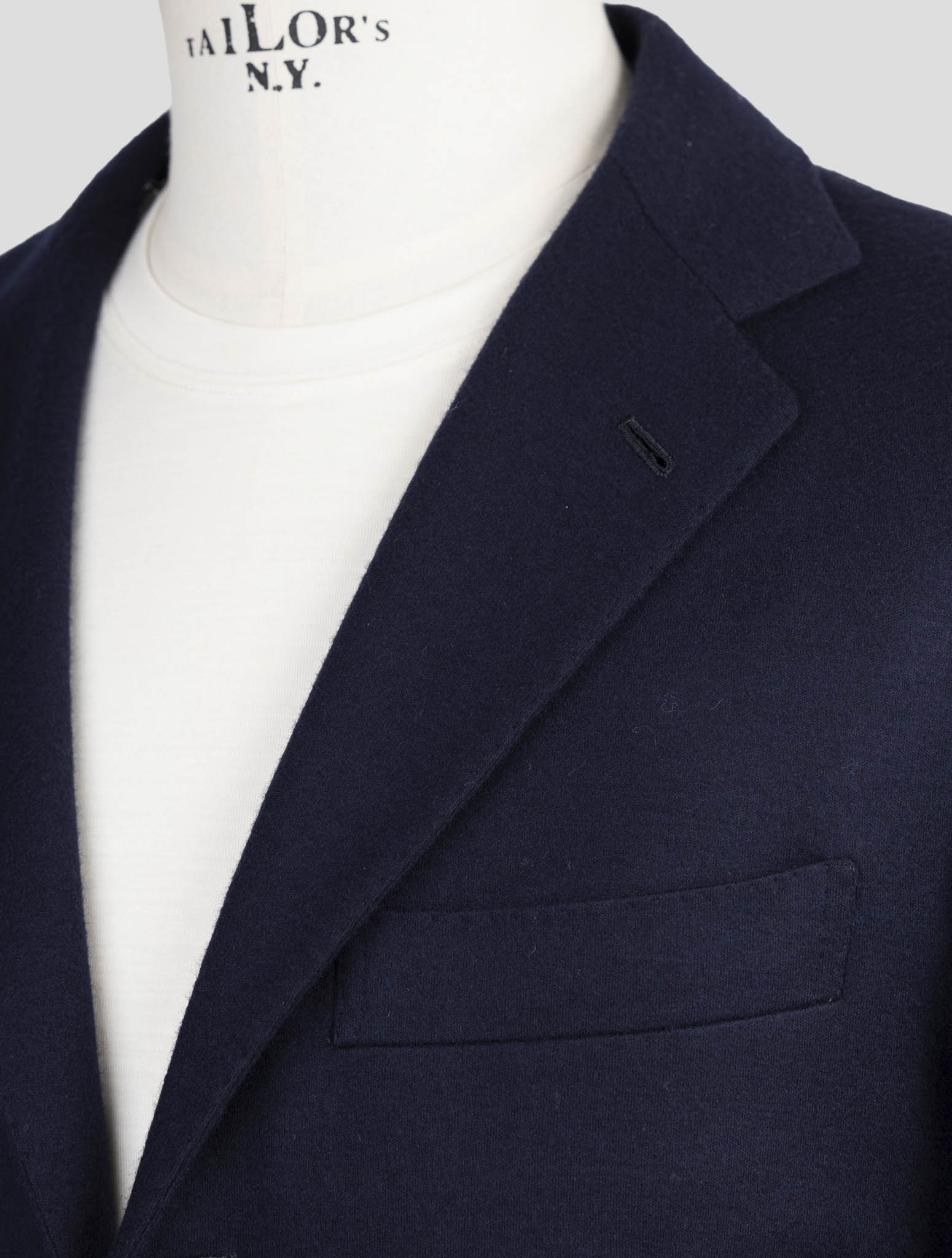 Kiton Knt Blue Virgin Wool Blazer