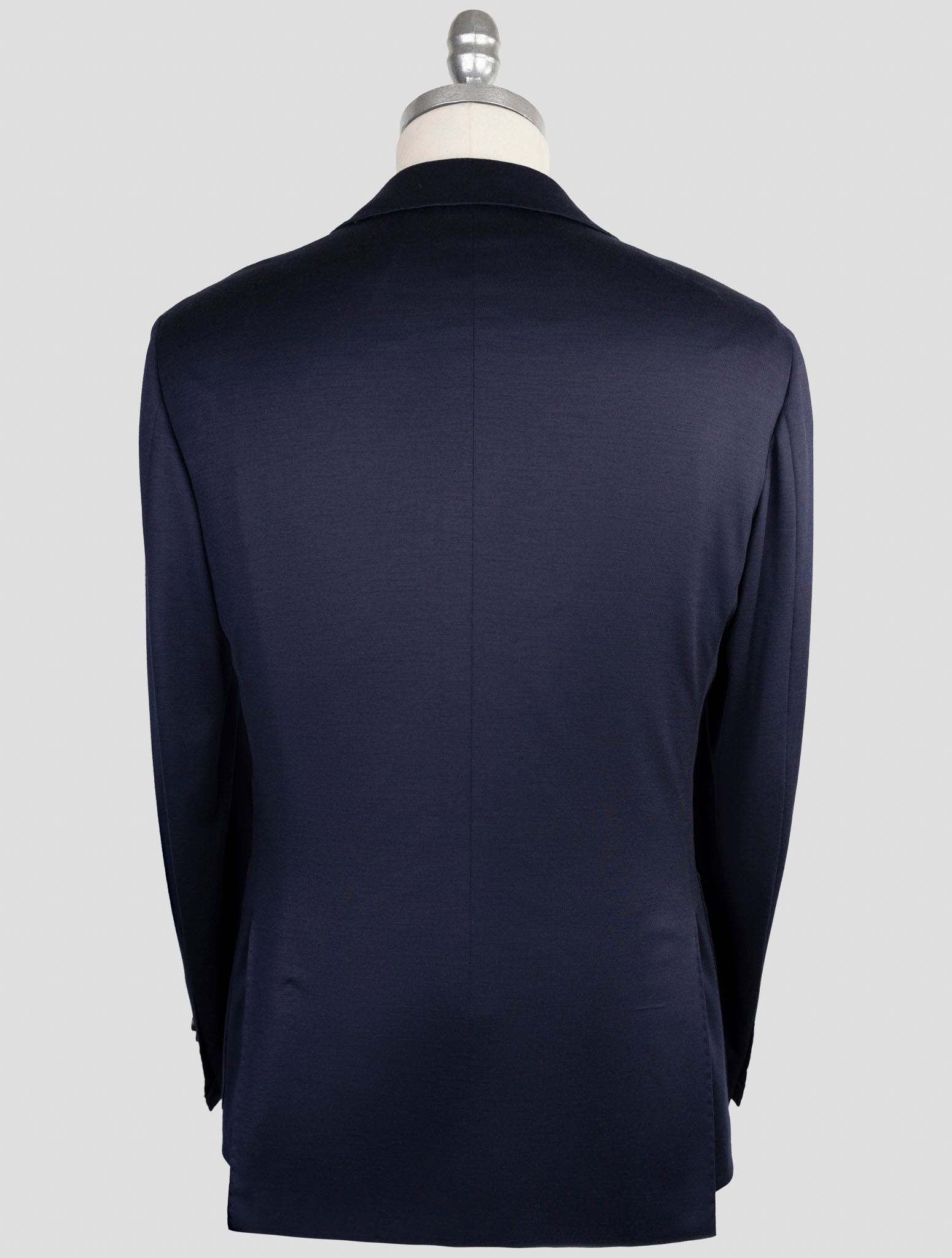 Kiton Knt Blue Wool Blazer