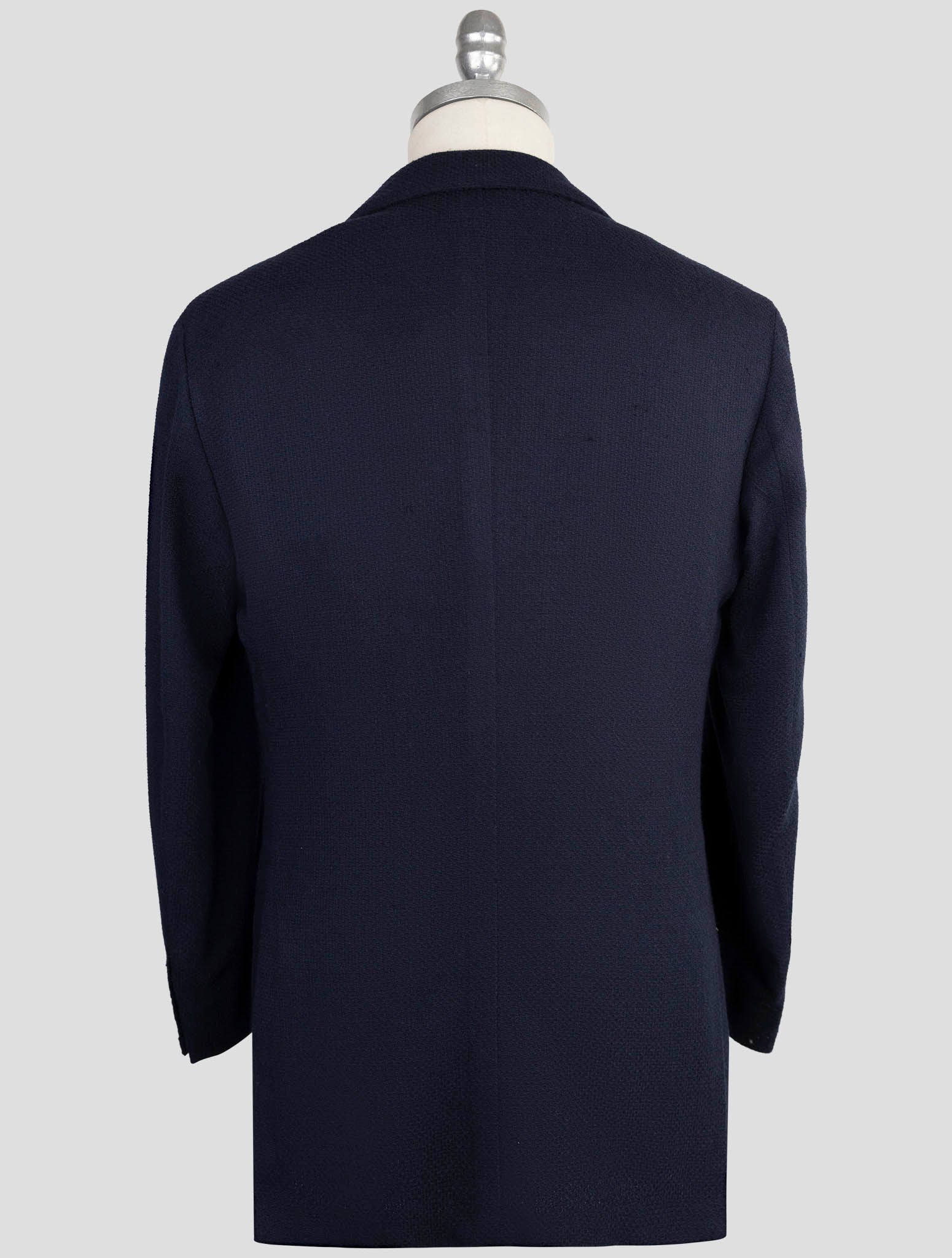 Kiton Knt Blue Virgin Wool Ea Blazer