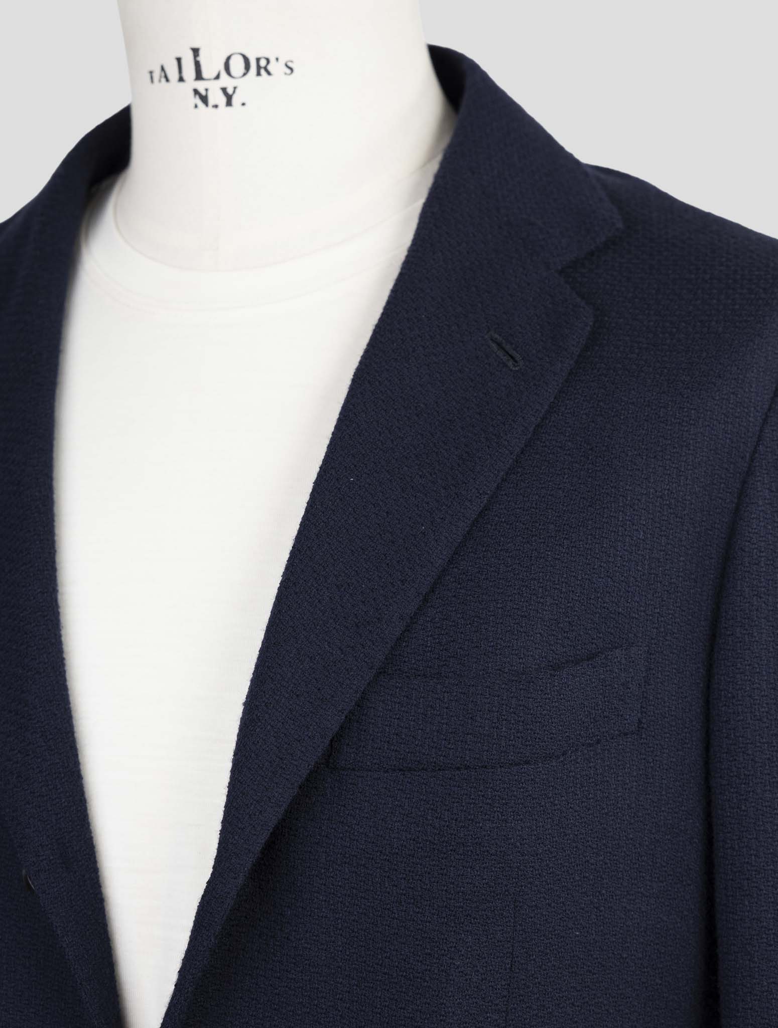 Kiton Knt Blue Virgin Wool Ea Blazer