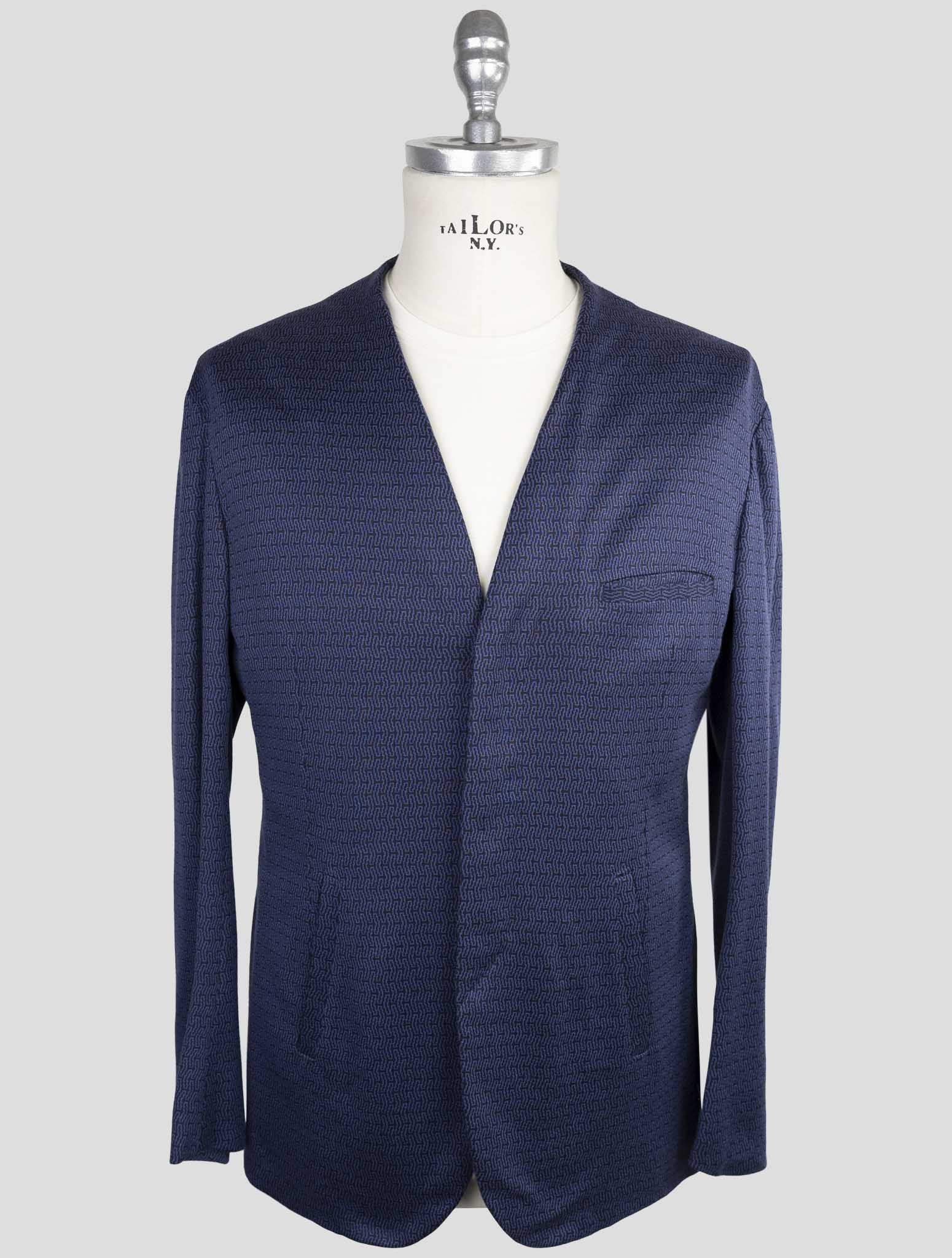 Kiton Knt Blue Cotton Cashmere Pa Blazer