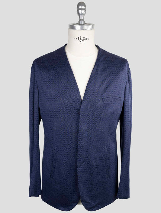 Kiton Knt Blue Cotton Cashmere Pa Blazer