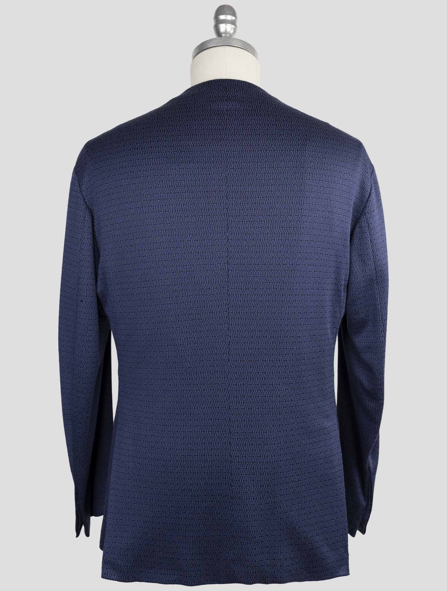 Kiton Knt Blue Cotton Cashmere Pa Blazer