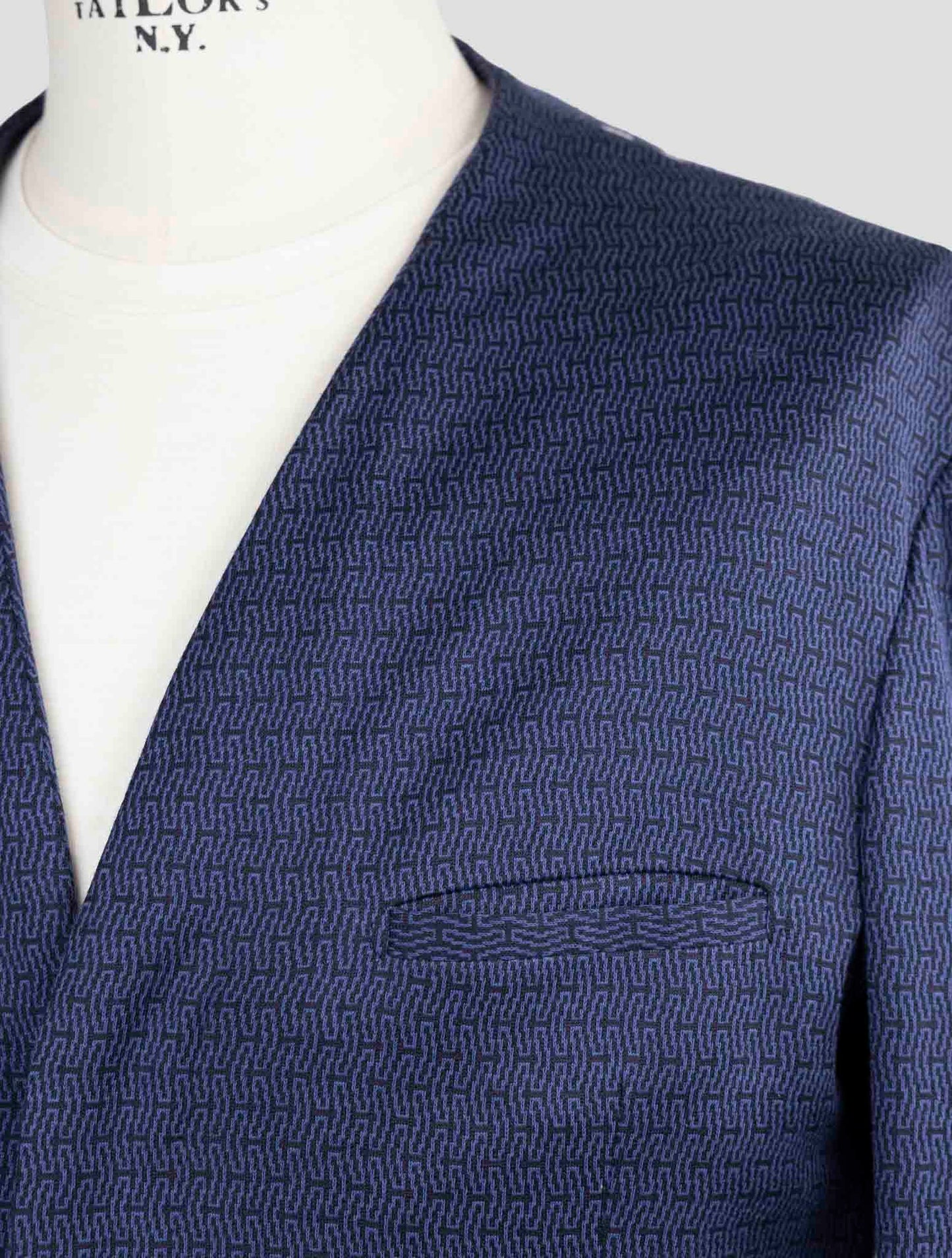 Kiton Knt Blue Cotton Cashmere Pa Blazer