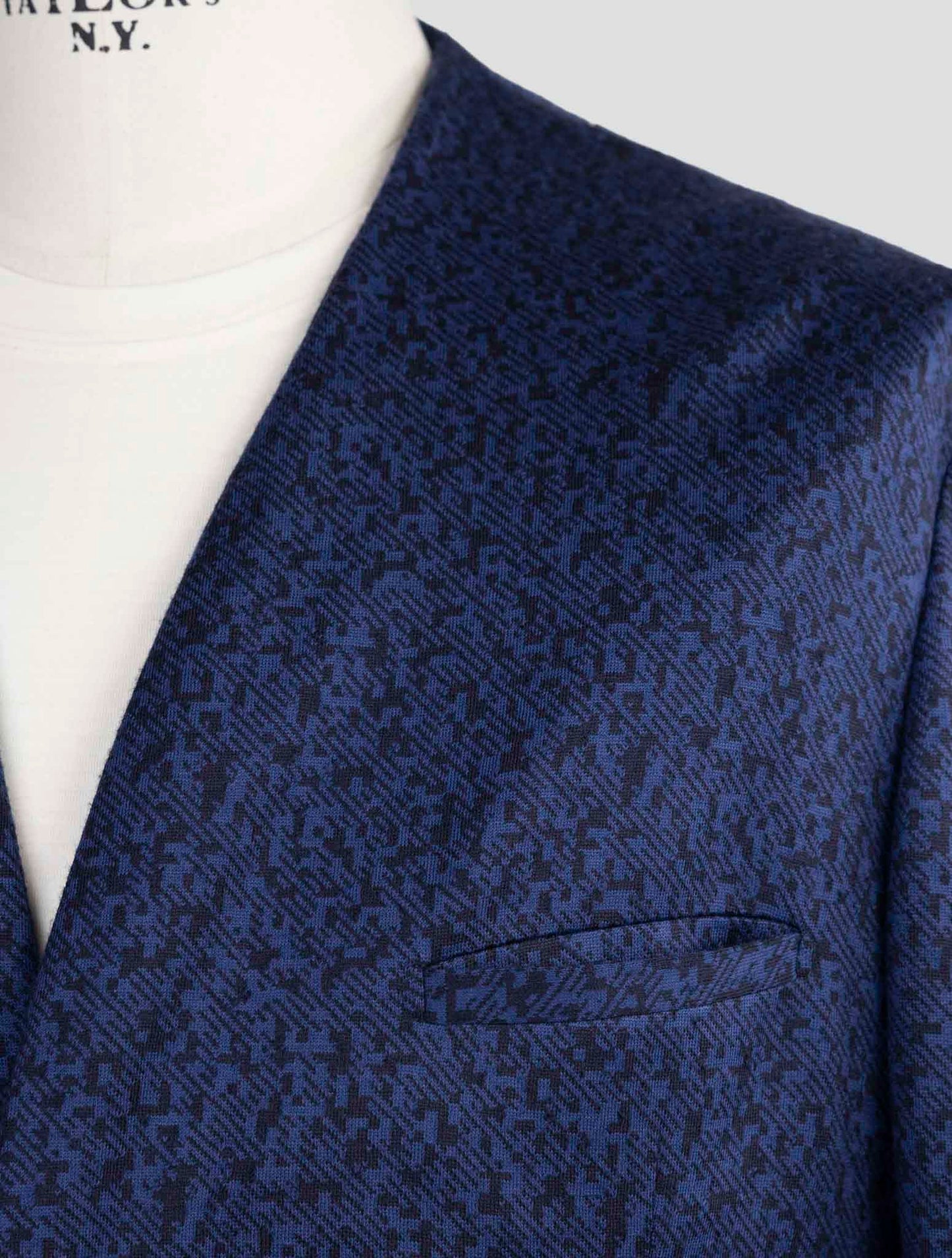 Kiton Knt Blue Wool Cashmere Pl Blazer