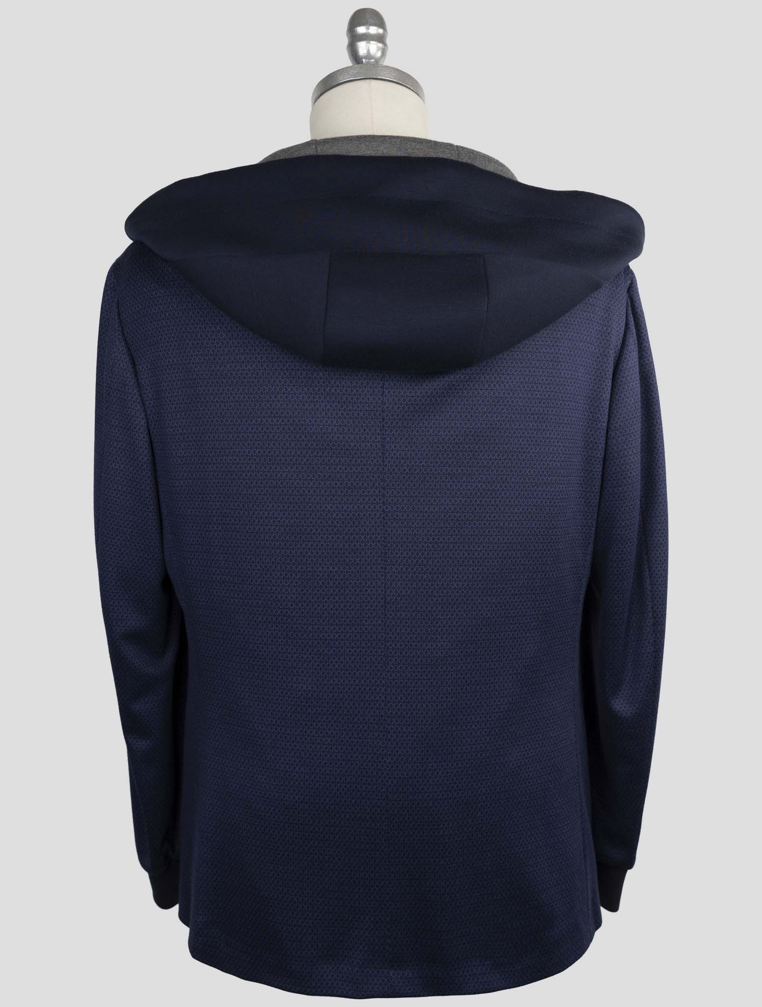 Kiton Knt Blue Wool Blazer