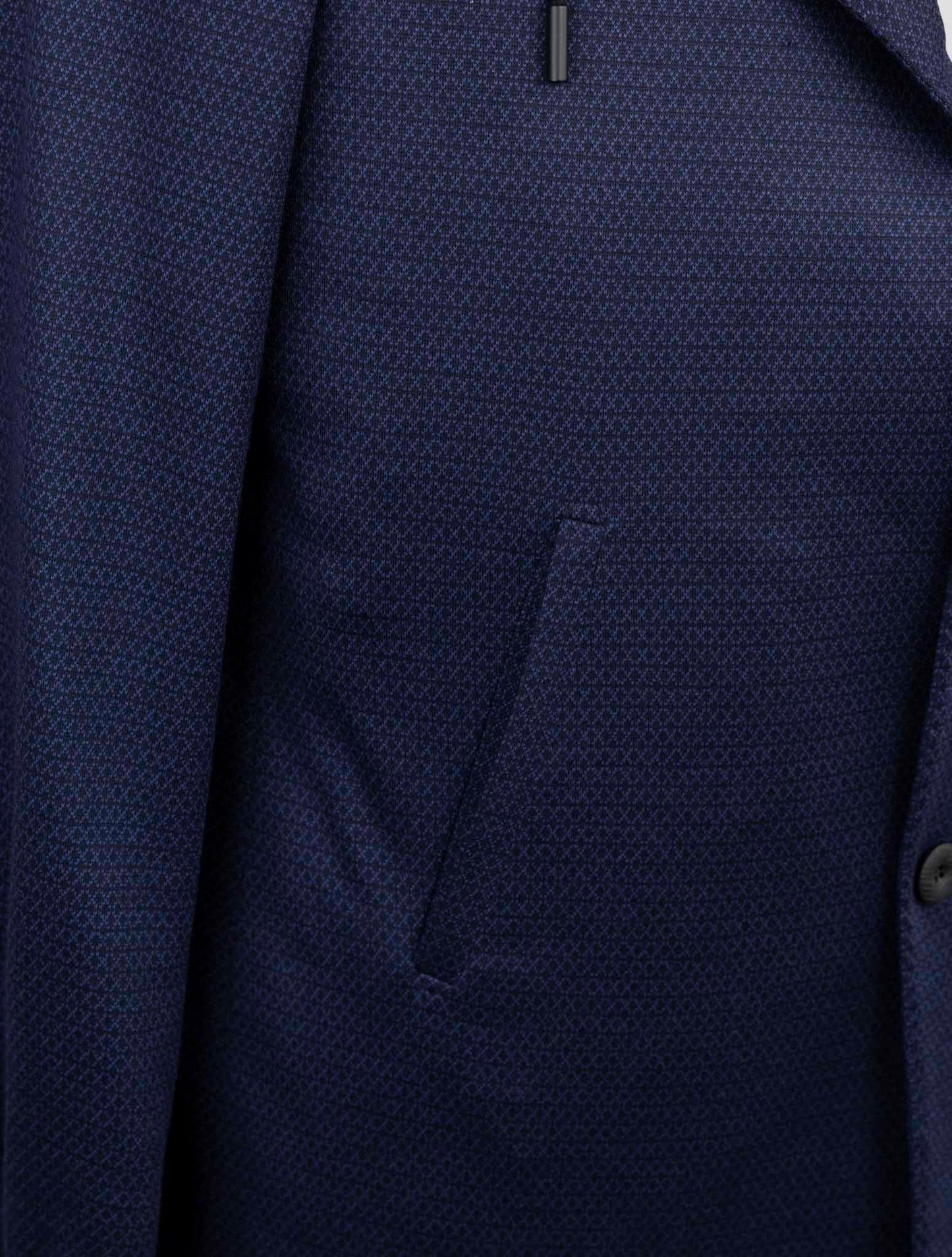Kiton Knt Blue Wool Blazer
