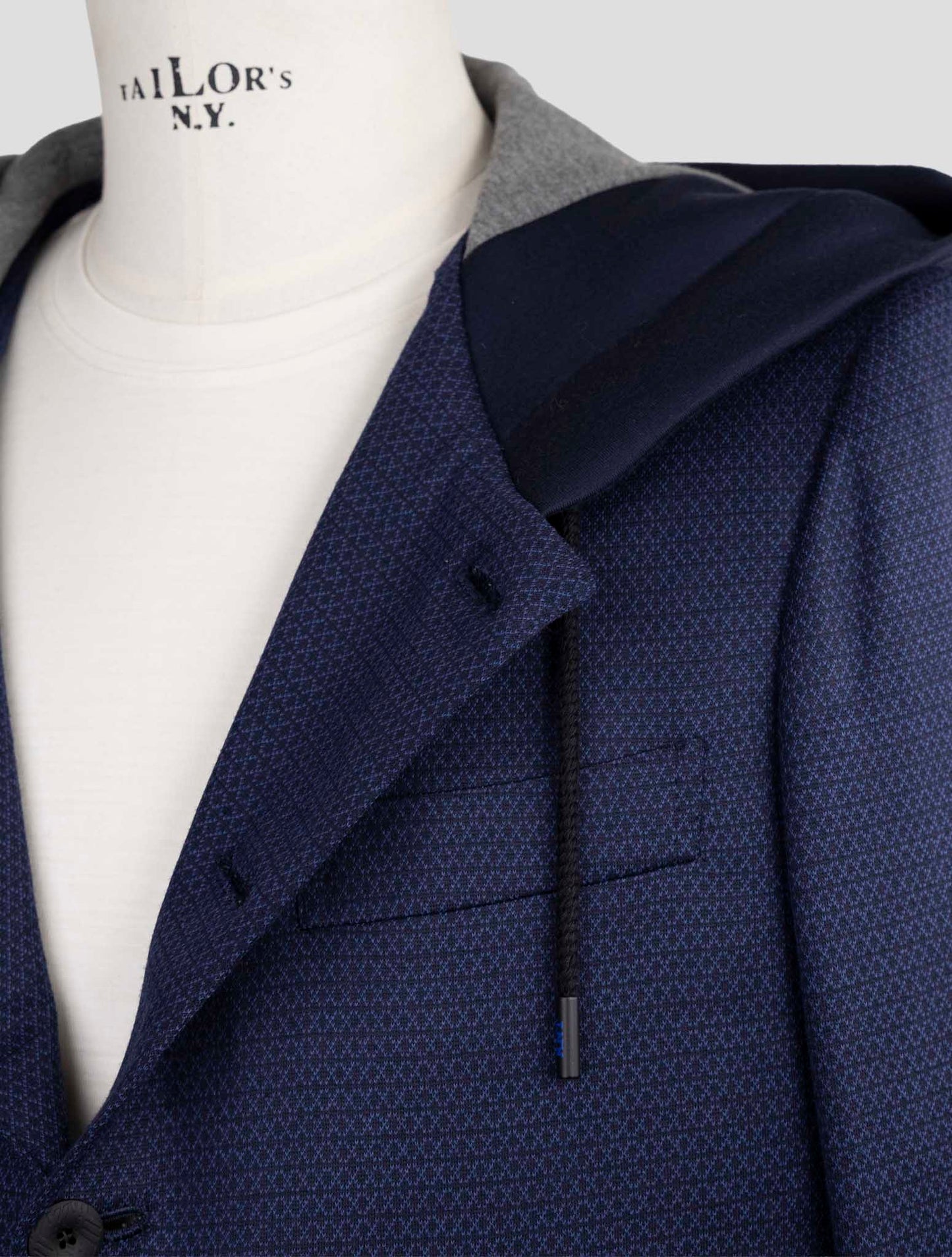 Kiton Knt Blue Wool Blazer