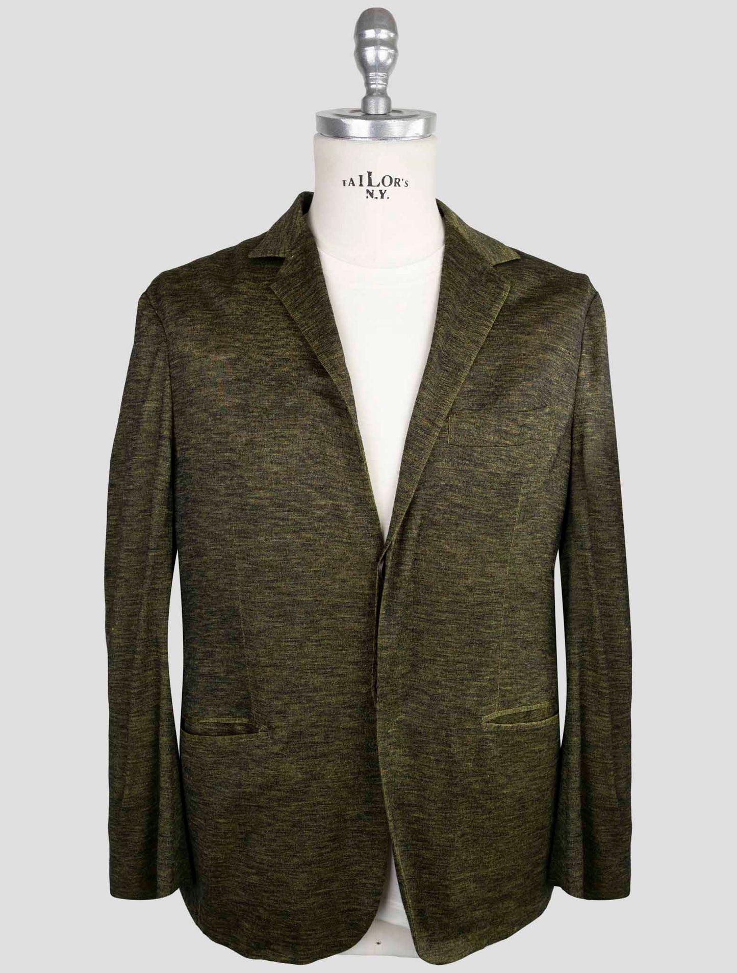Kiton Knt Yellow Black Cashmere Pa Blazer