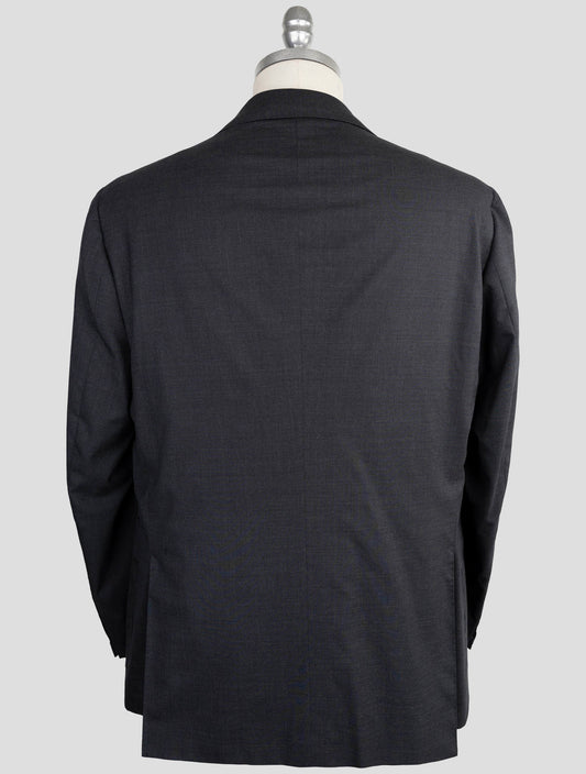 Kiton Knt Gray Virgin Wool Pa Ea Double Breasted Suit