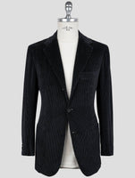Kiton Knt Blue Cotton Pl Velvet Suit