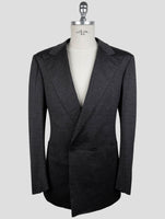 Kiton Knt Gray Wool Double Breasted Suit