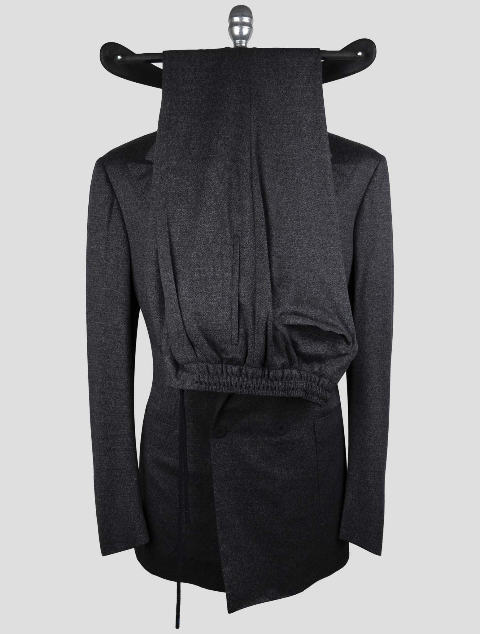 Kiton Knt Gray Wool Double Breasted Suit