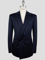 Kiton Knt Blue Wool Double Breasted Suit