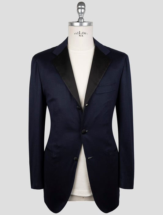 Kiton Knt Blue Wool Smoking Suit