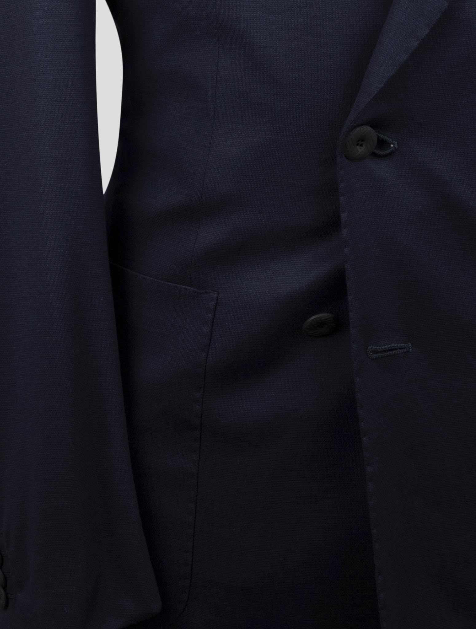 Kiton Knt Blue Wool Double Breasted Suit