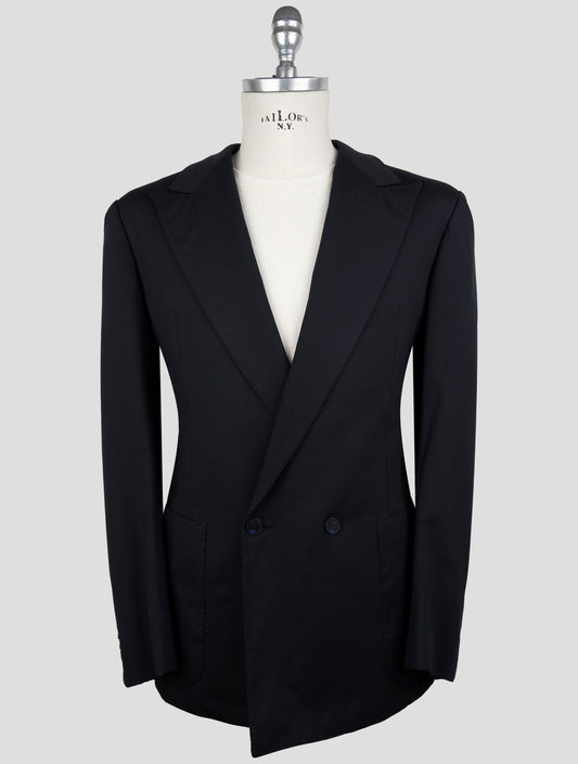 Kiton Knt Black Pa Ea Double Breasted Suit