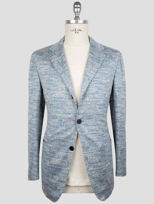 Kiton Knt Light Blue Wool Suit