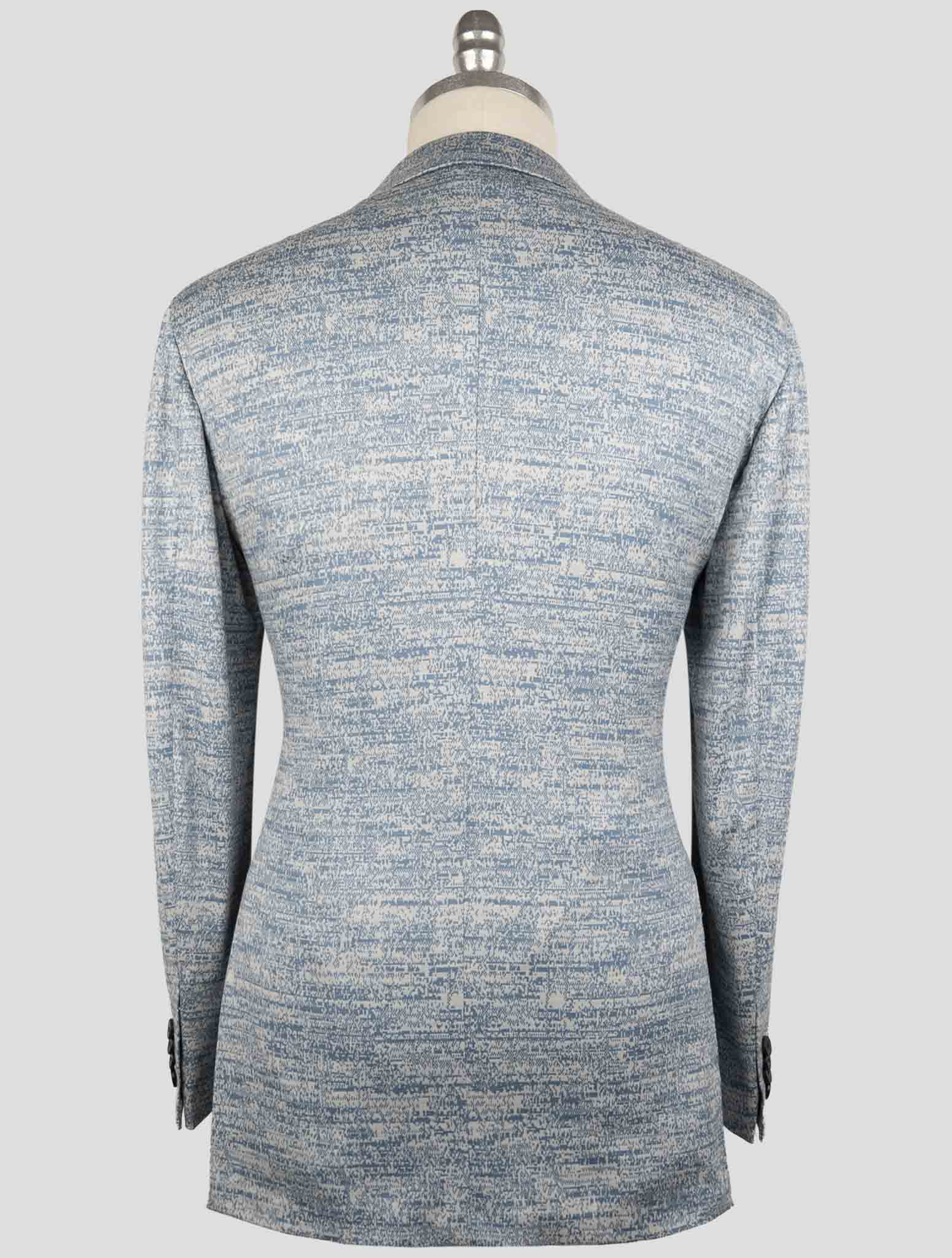 Kiton Knt Light Blue Wool Suit
