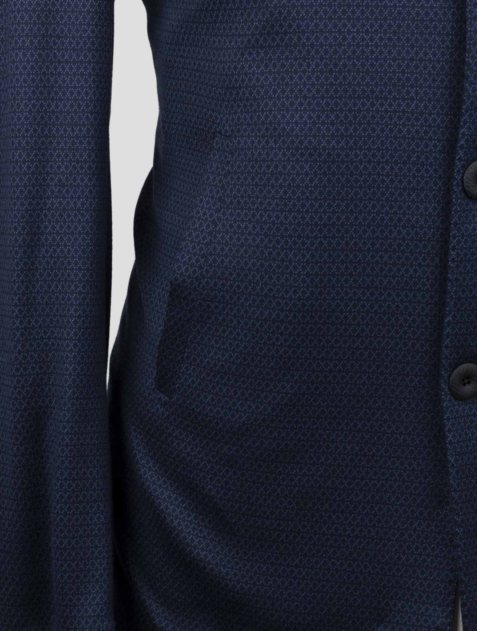 Kiton Knt Blue Wool Suit