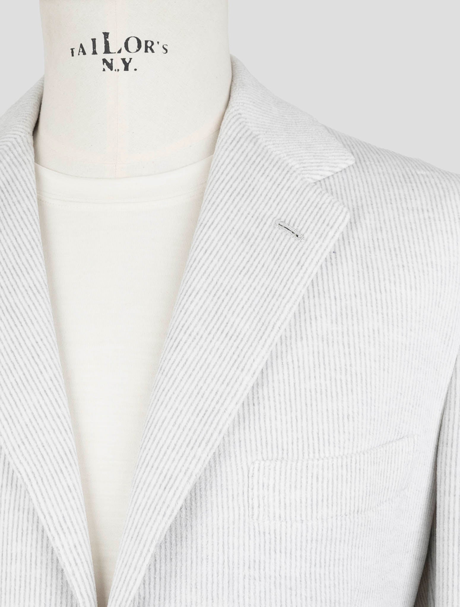 Kiton Knt Gray Cotton Pl Velvet Suit