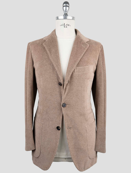 Kiton Knt Brown Cotton Pl Velvet Suit