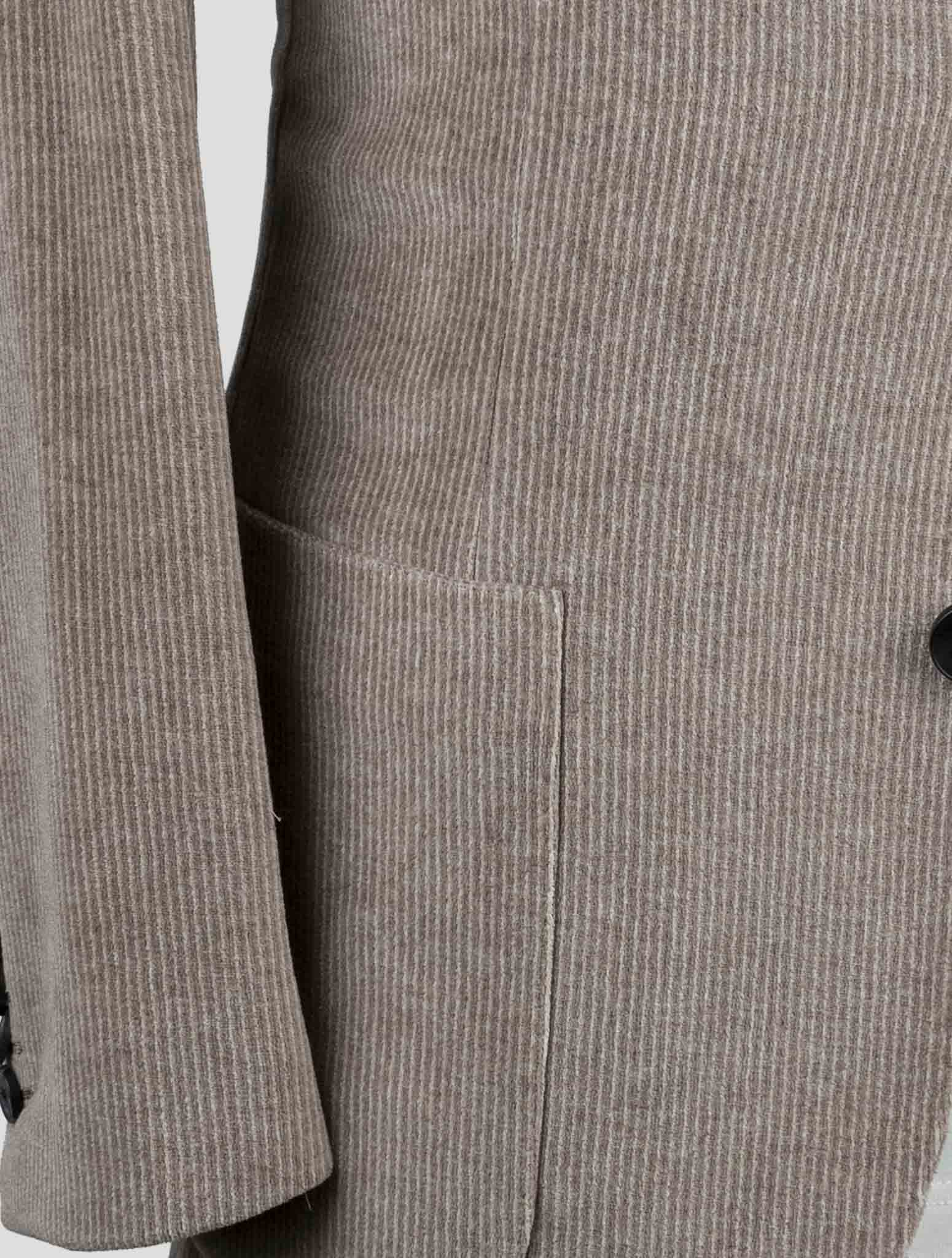 Kiton Knt Brown Cotton Pl Velvet Suit