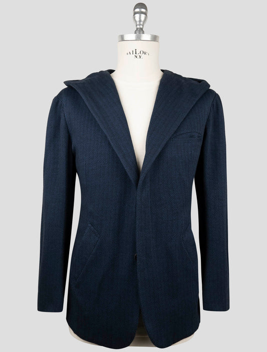 Kiton Knt Blue Cashmere Cotton Suit