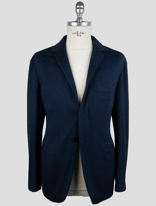 Kiton Knt Blue Cashmere Cotton Suit