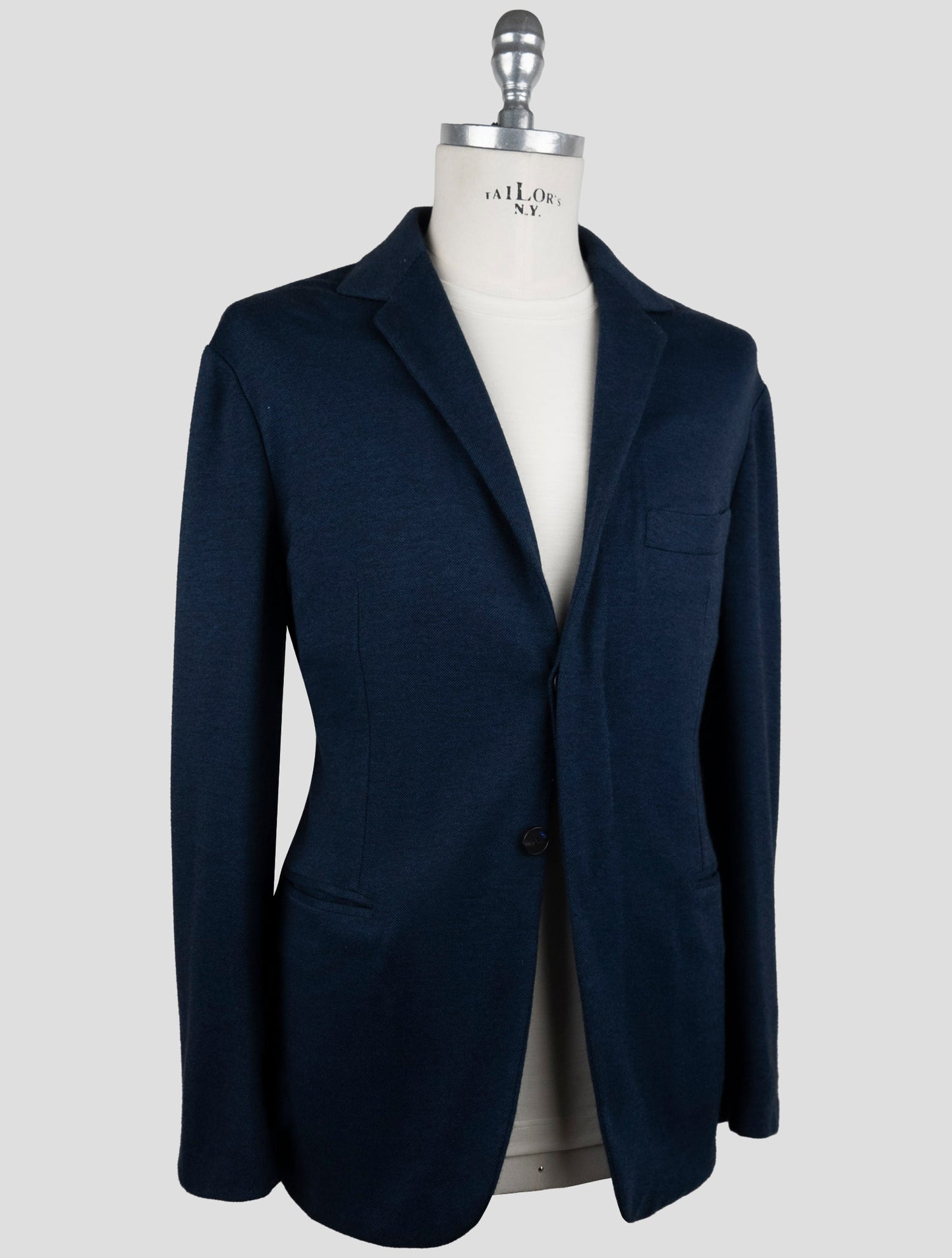 Kiton Knt Blue Cashmere Cotton Suit