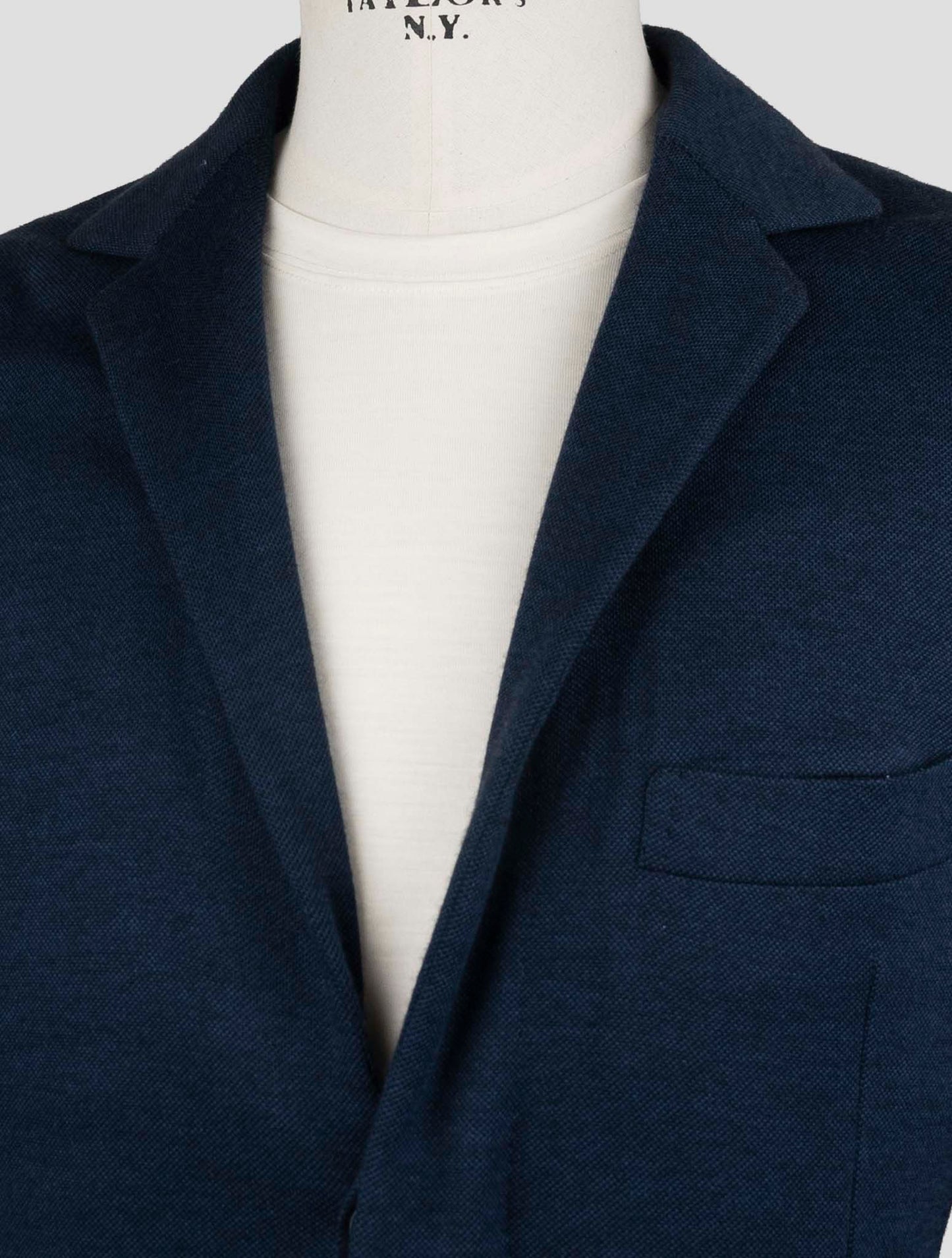 Kiton Knt Blue Cashmere Cotton Suit